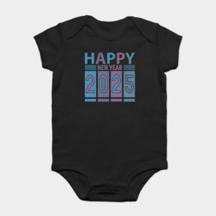 Happy New Year 2025 Muted Colors Design Baby Bodysuit
